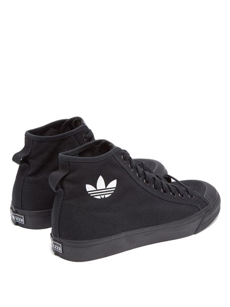 high top adidas all black